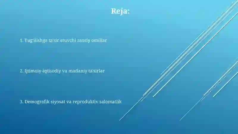 Tug'ilishga ta'sir etuvchi asosiy omillar 2