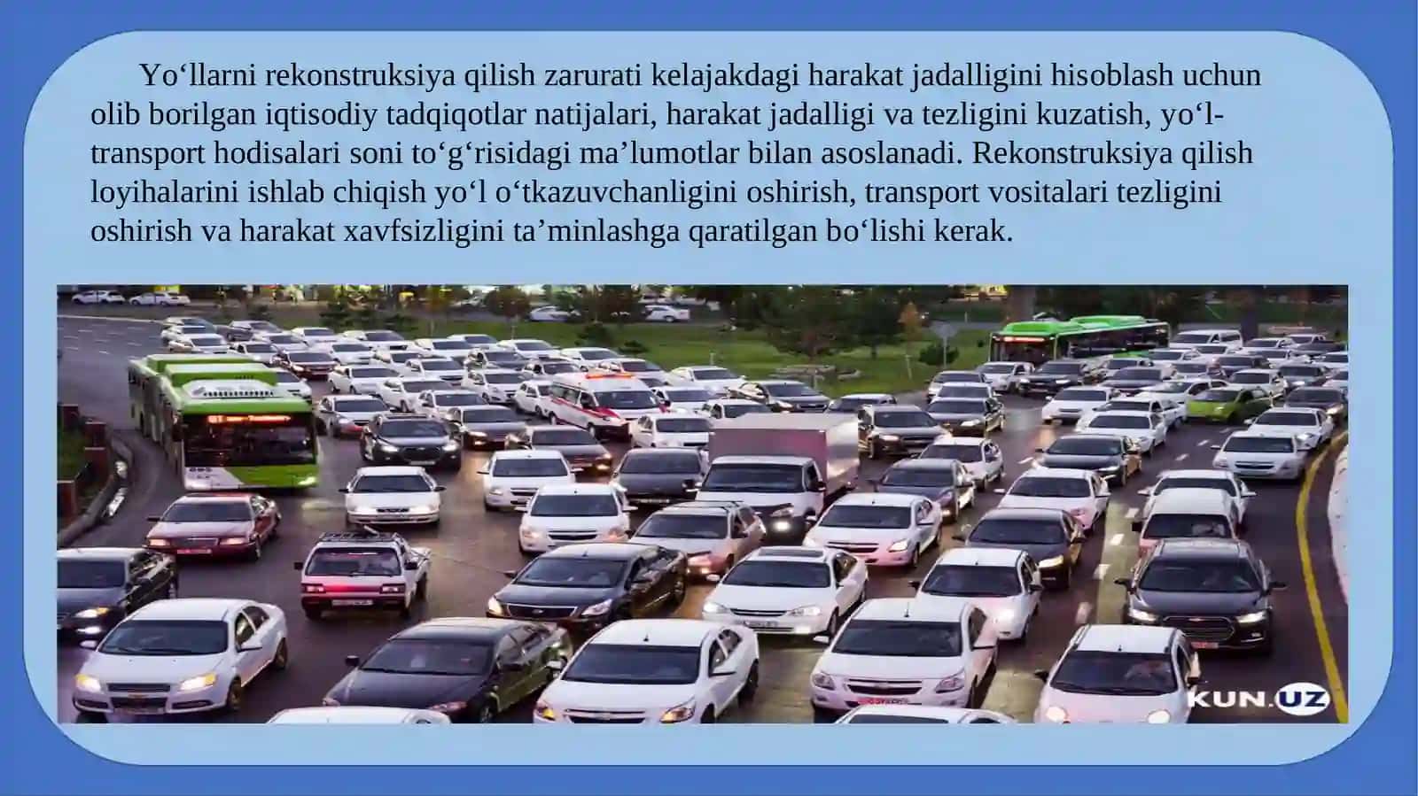 Mavjud avtomobil yo`lining yo`l poyi va yo`l to`shamasini rekonstruktsiya qilish 2