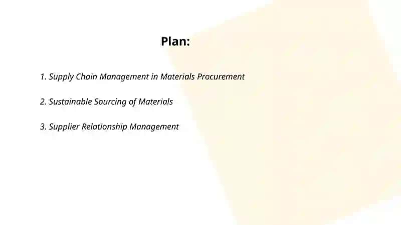 Materials and suppliers 2