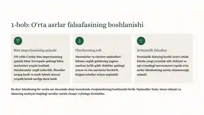 O'rta asrlarda G'arb falsafasi: Iymon, Aql va Ilmning Kurashi 2