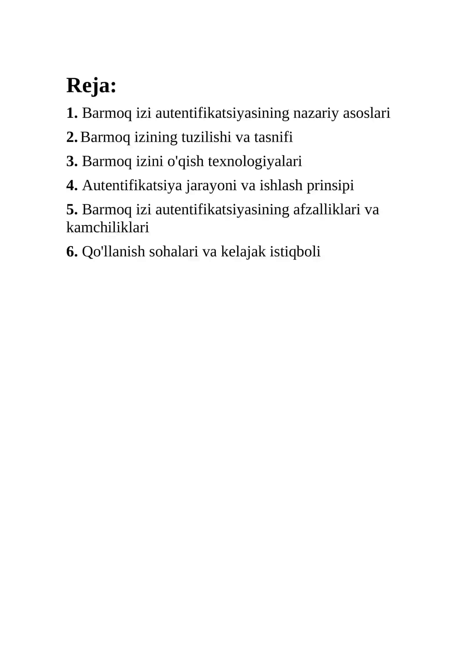 Barmoq iziga asoslangan autentifikatsiya usuli va uning xususiyatlari 2