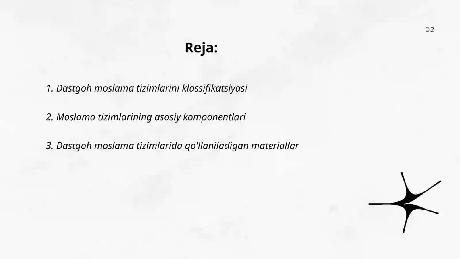 Dastgoh moslama tizimlarini klassifikatsiyasi 2