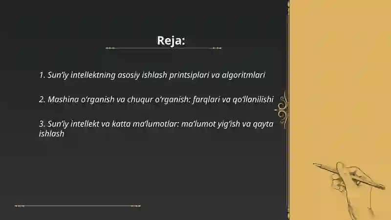 Sunʼiy intellektning ishlashi,istiqbollari va muammolari 2