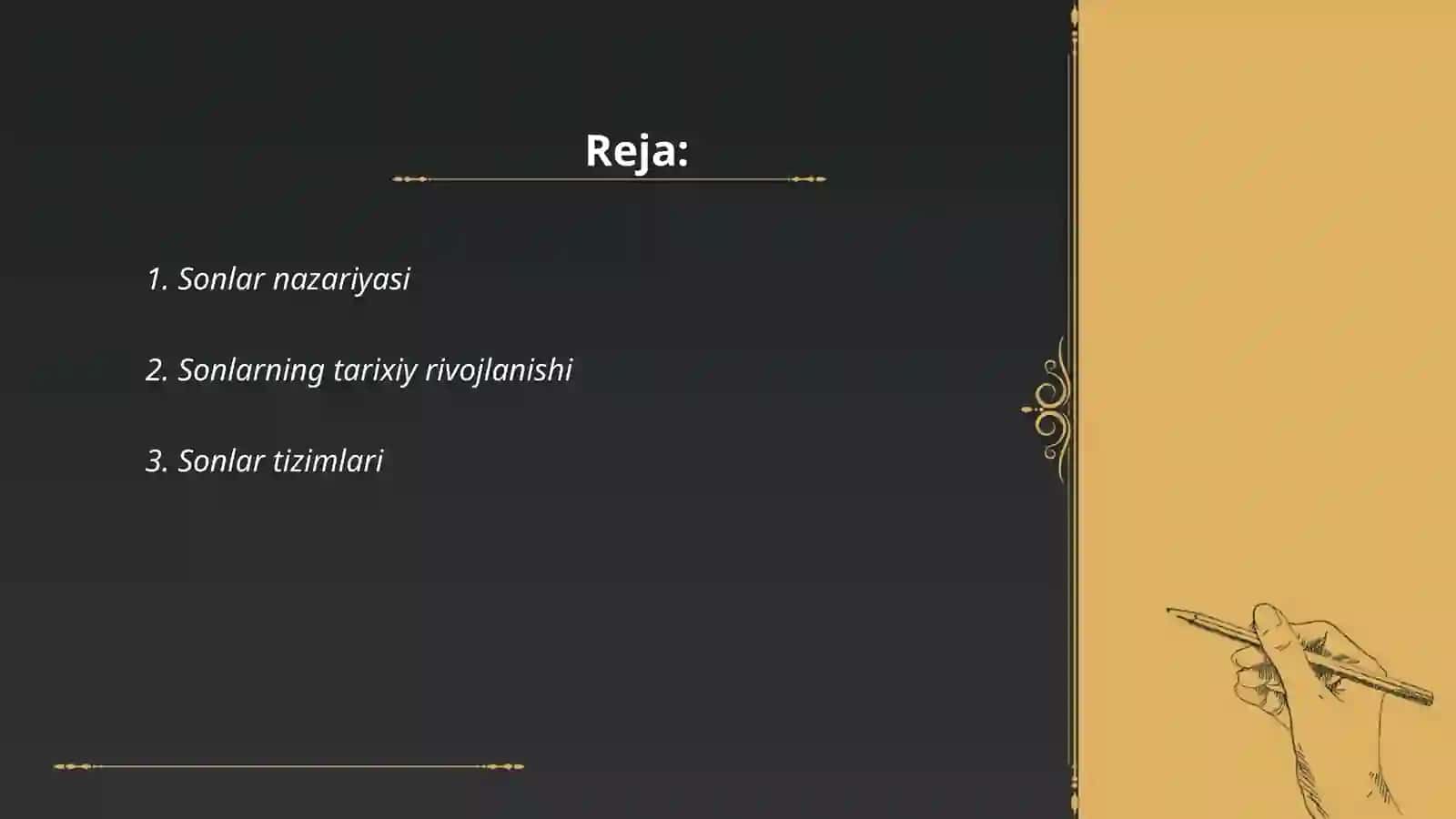 Sonlar nazariyasi 2