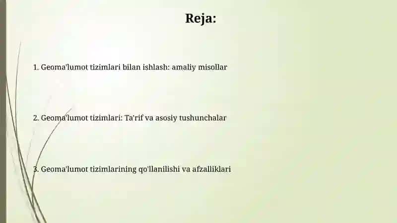 Geoinformatsion tizimlar 2
