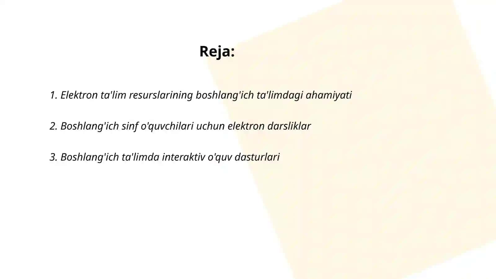Elektron ta'lim resurslarini boshlangich ta'limda o'rni 2