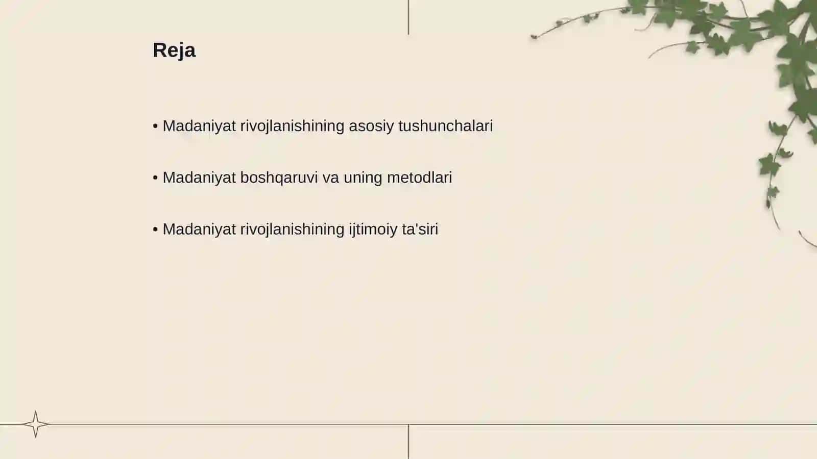 Madaniyat rivojlanishini boshqarish va uning xususiyatlari 2