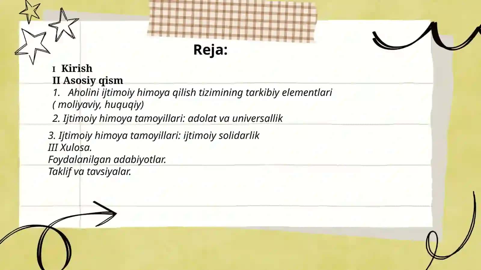 Aholini ijtimoiy himoya qilish tizimi tarkibi, tamoyillari va shakllari 2