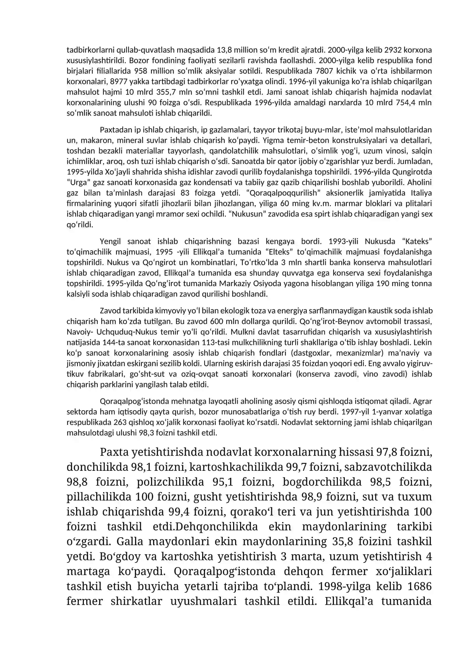 Mustaqillik yillarida Qoraqalpog‘iston Respublikasi 2