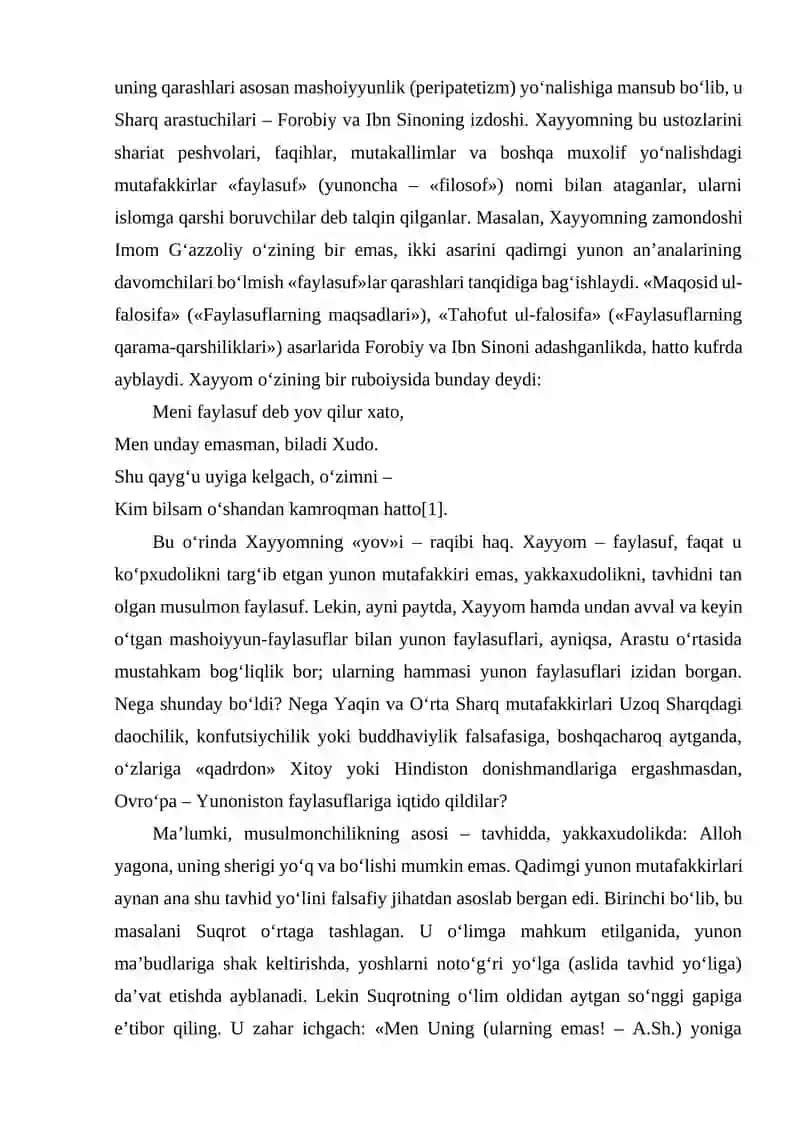 UMAR XAYYOMNING TA'LIM TARBIYAGA OID FIKRLARI 2