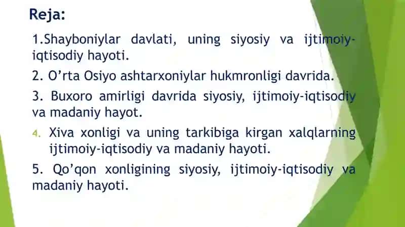 O’zbekiston hududlarini xonliklarga bòlinib ketishi,uning sabablari va oqibatlari. 2