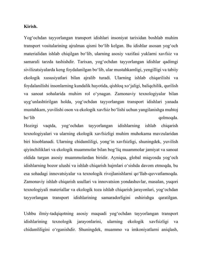Yogʻochdan tayyorlangan transport idishlari 2