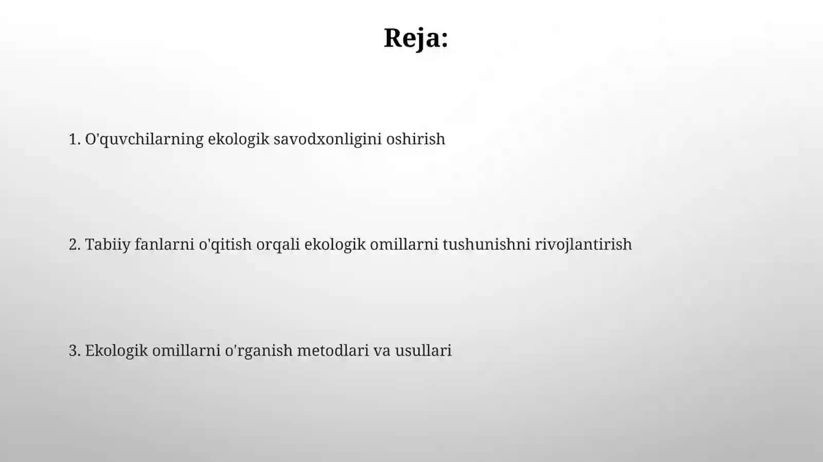 Tabiiy fanlar orqali ekologik omillarni tushunishni rivojlantirish 2
