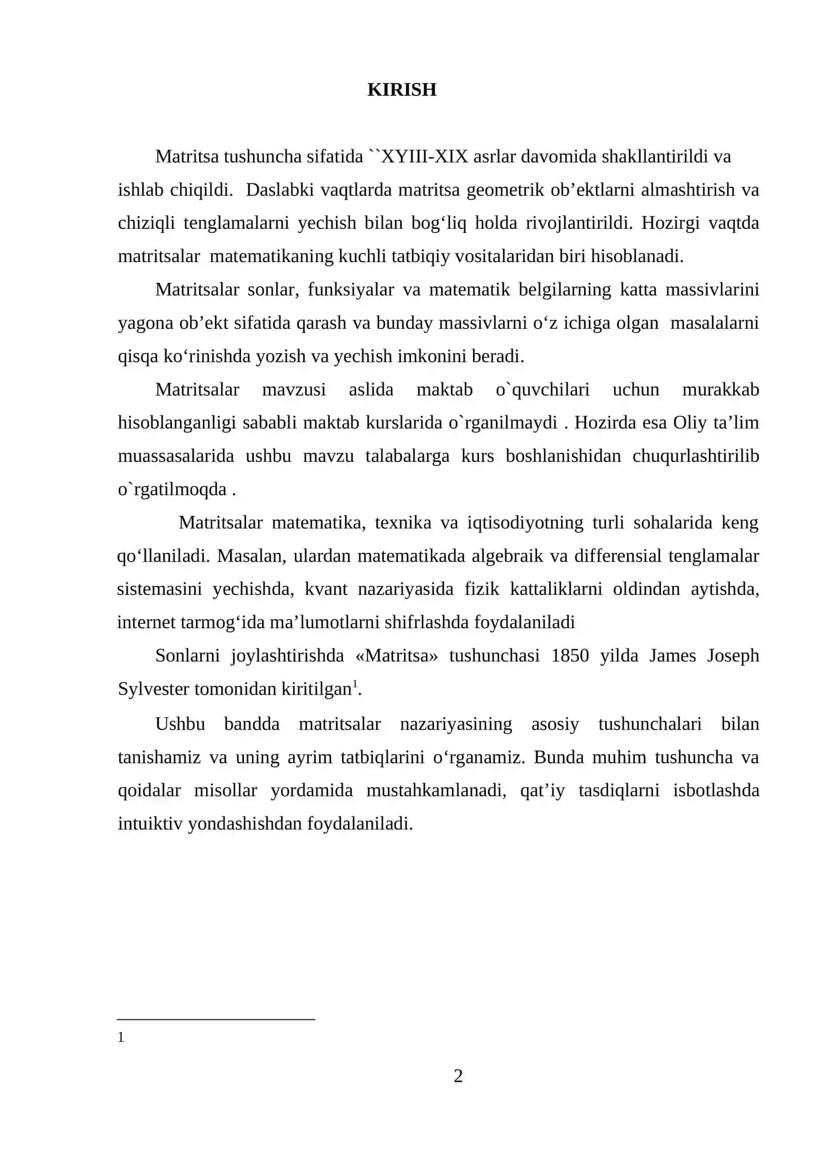 Matritsalar 2