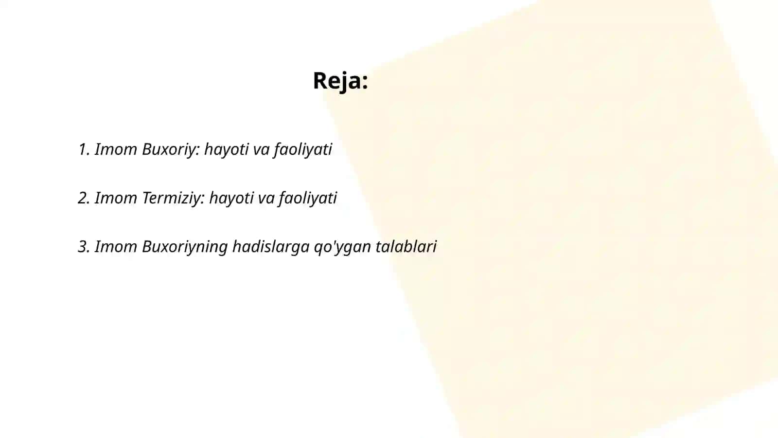 Imom Buxoriy va Imom Termiziyning hadis ilmiga qo'shgan hissalari 2