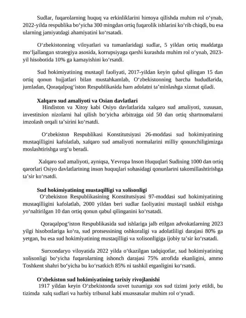 Osian davlatlarida sud hokimiyati 2