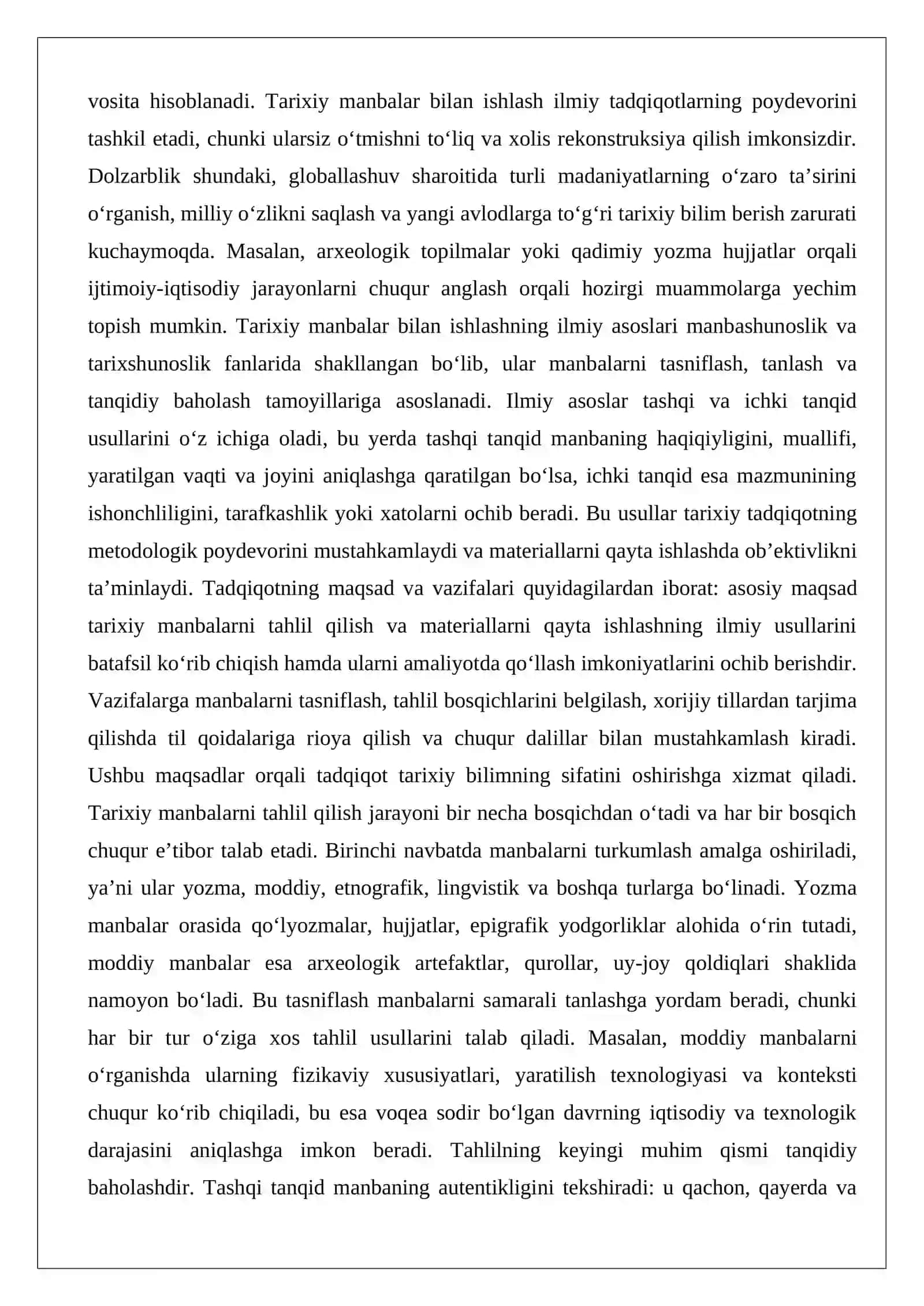 Tarixiy manbalarni tahlil qilish va materiallarni qayta ishlash usullari 2