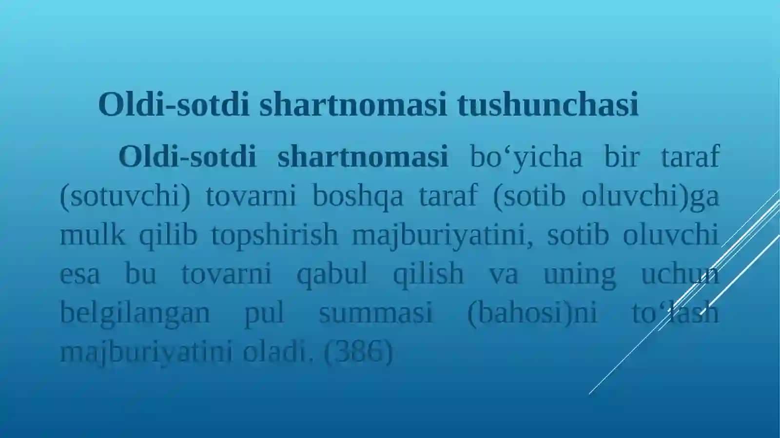 Oldi-sotdi shartnomasi 2