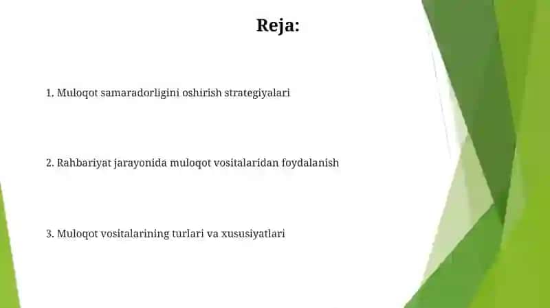 Boshqaruv jarayonida komunikatsiya vositalari 2