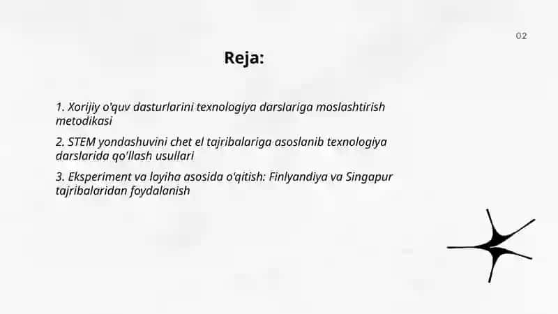 Texnologiya darslarida xorijiy ta'lim tizimidan foydalanishning metod va usullari 2