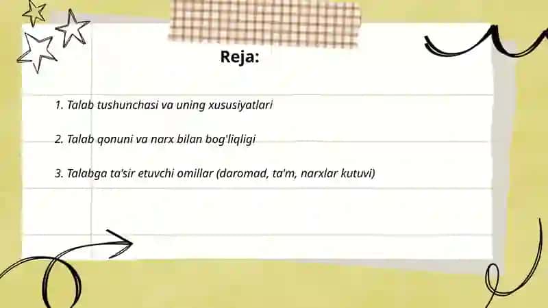 Talab, taklif va bozor muvozanati 2