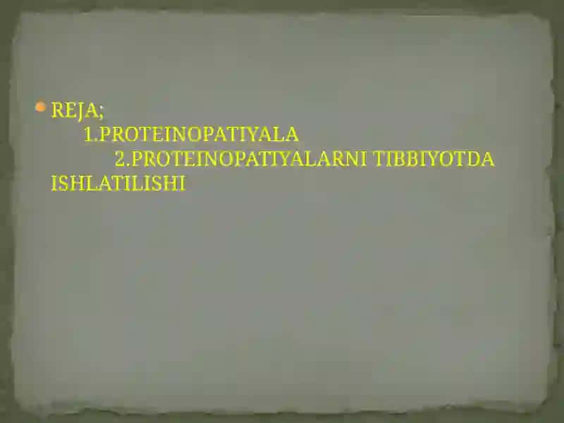 PROTEINOPATIYALAR 2