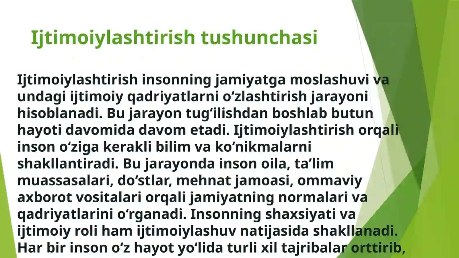 Ijtimoiylashtirishning omillari va mexanizmlari 2