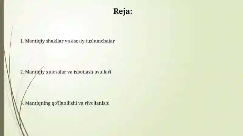 Mantiqiy shakllar va hukmlar mantiqi 2