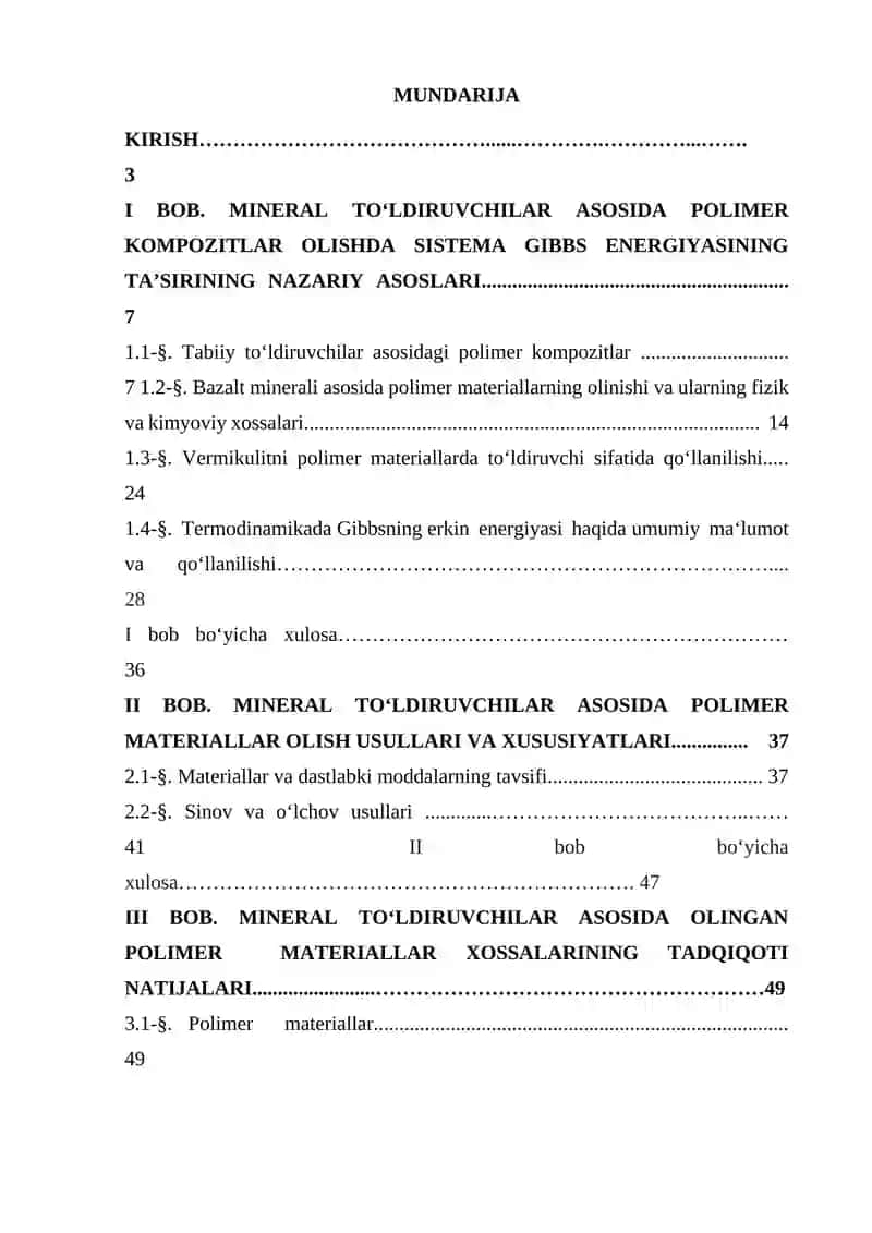 POLIMER KOMPOZITLAR OLISHDA SISTEMA GIBBS ENERGIYASINING TA’SIRINI FIZIK-KIMYOVIY BAHOLASH 2