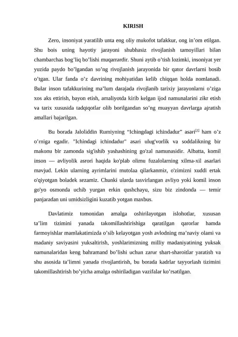 Insondagi xususiyatlarning o’ziga xos tavsiflanishi 2