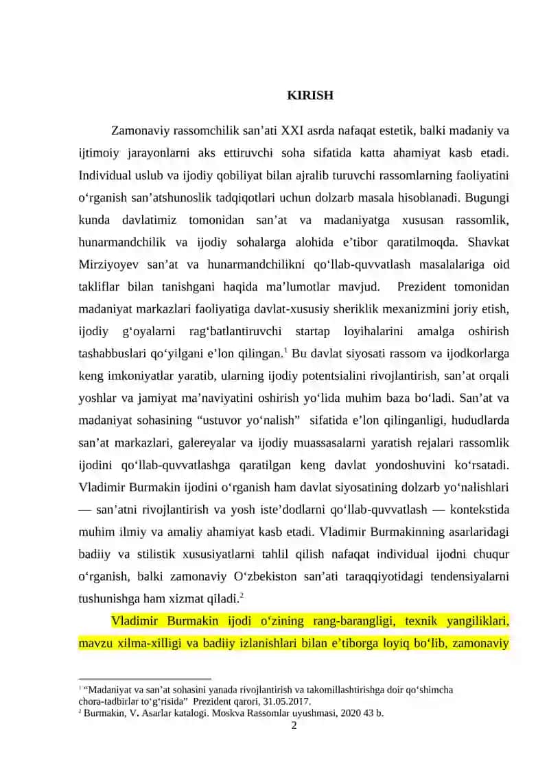 VLADIMIR BURMAKIN IJODI 2