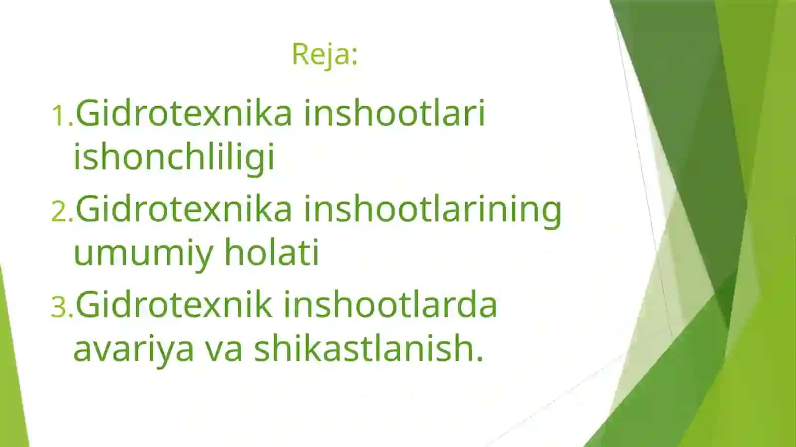 Gidrotexnika inshootlari ishonchliligi 2