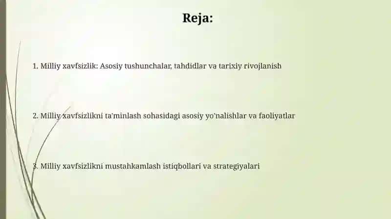 Milliy Xafsizlik Ta'minlash Borasida Amalga Oshirilgan Ishlar 2