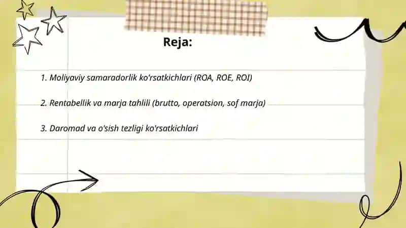 Xususiy sektrda faoliyat samaradorligini olchash korsatgichlari 2