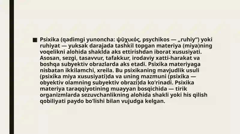 Psixika  vabir qancha mavzular 2