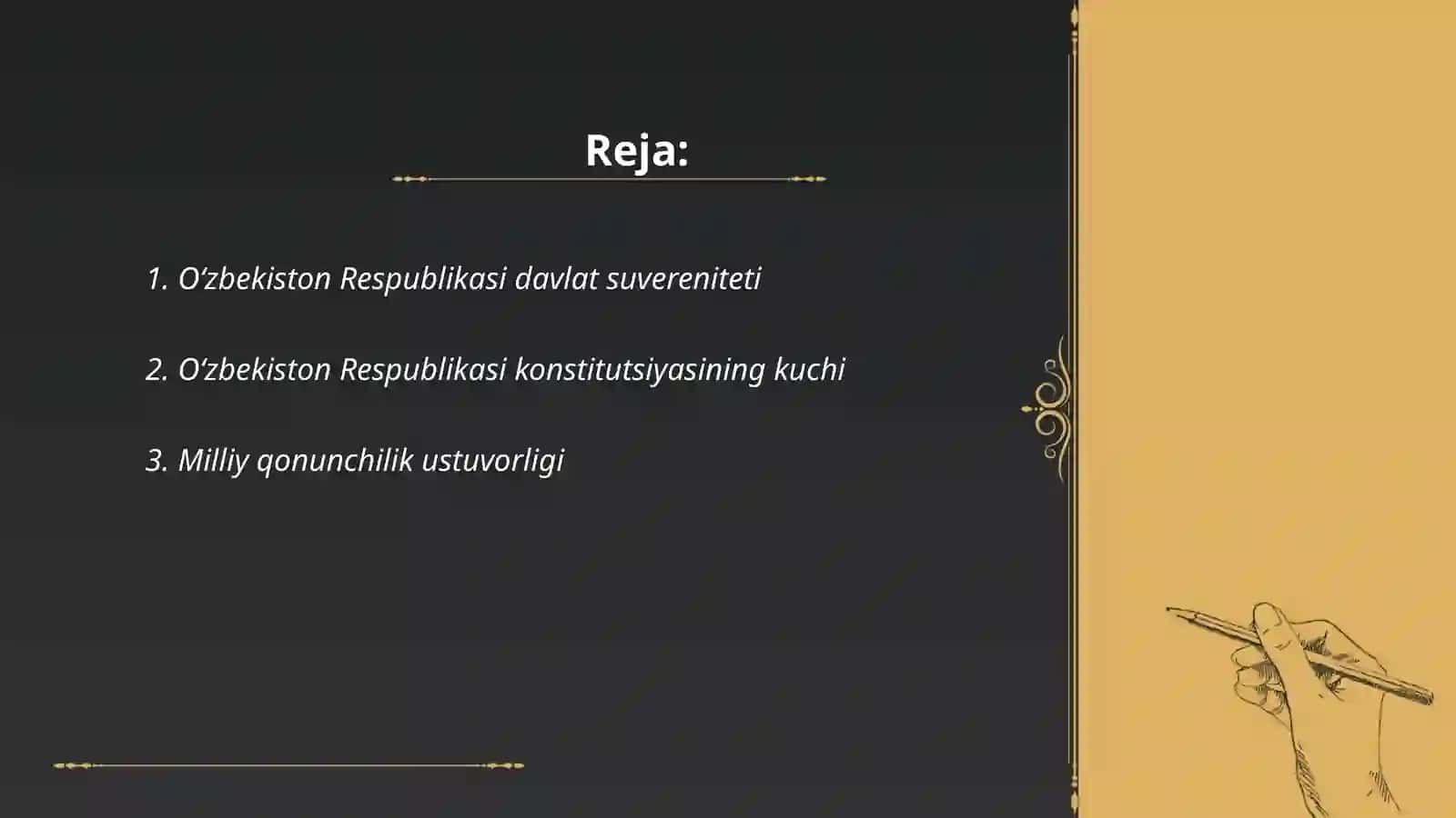 Oʻzbekiston konstitutsiyasida mustaqil davlat belgilari 2