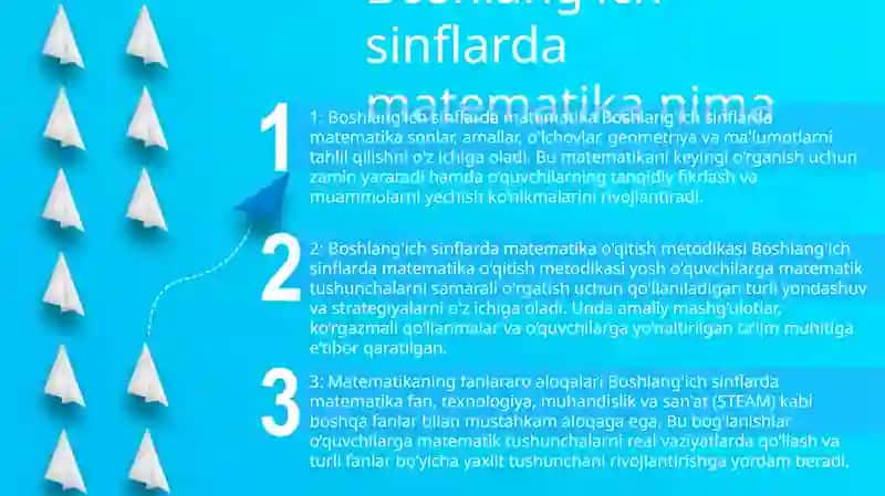 Boshlang'Ich Sinflarda Matematika OʻQitish Metodikasi 2