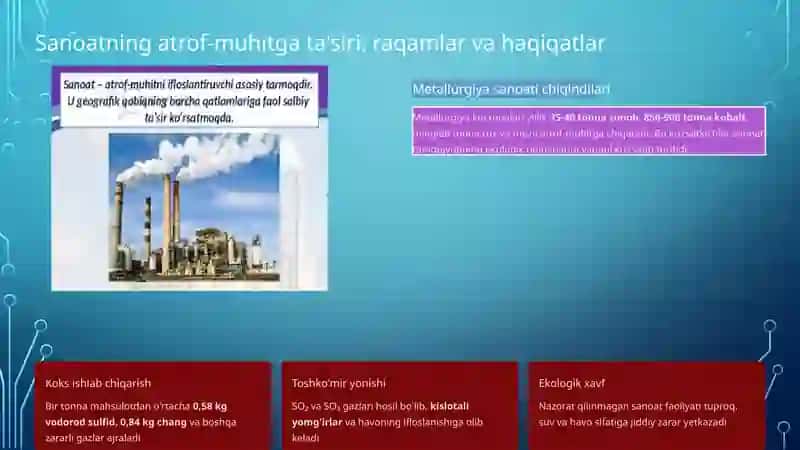 Tog'-kon, kimyo va metallurgiya sanoati hamda atrof-muhit muhofazasi 2