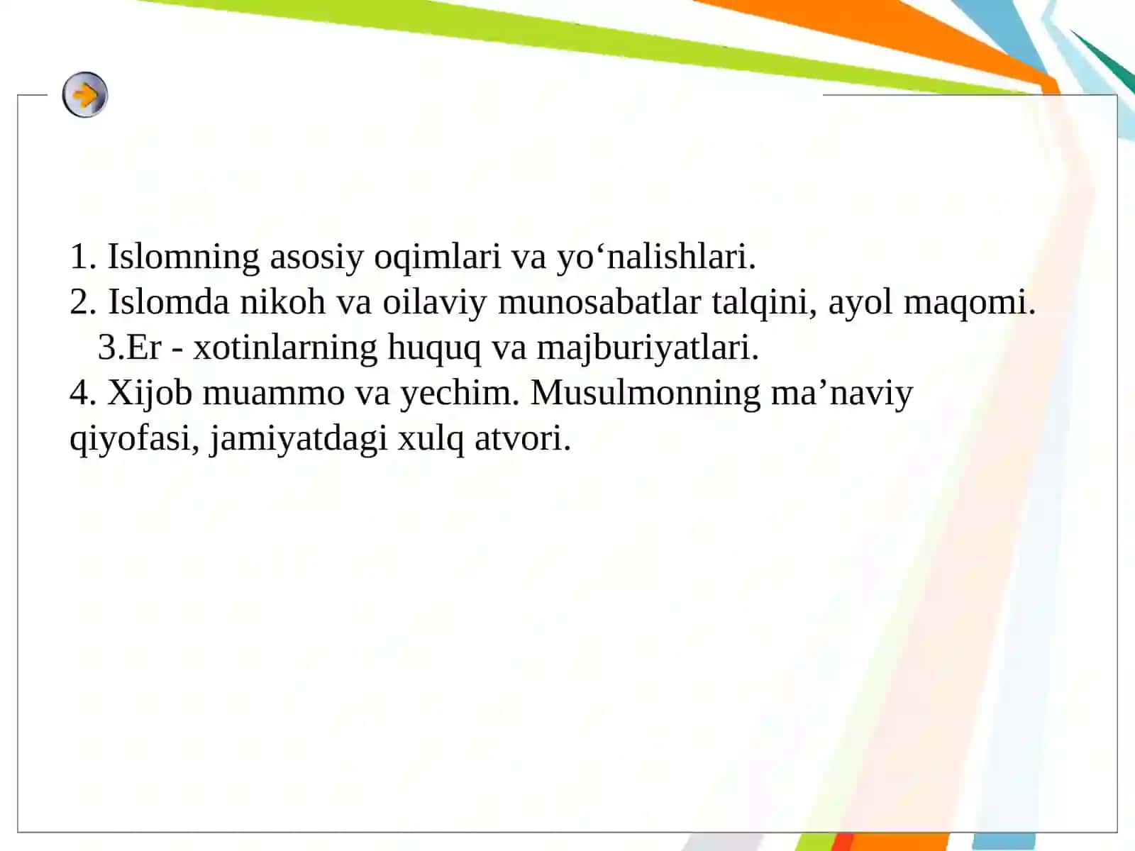 Islom dini va tarixi 2