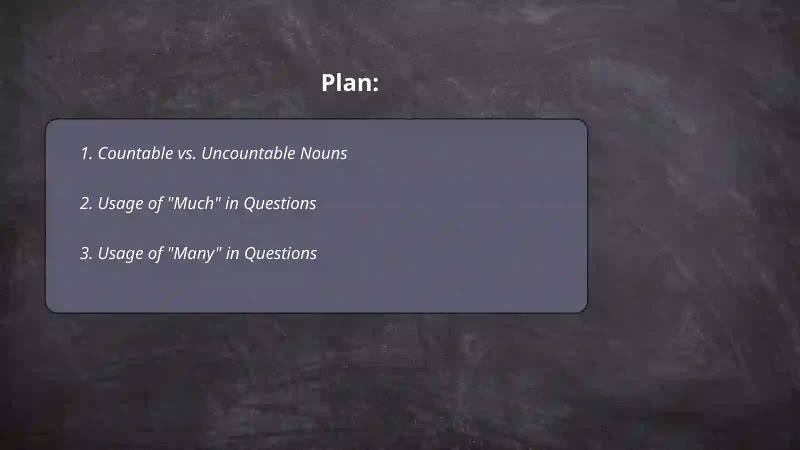 Countable vs. Uncountable Nouns 2