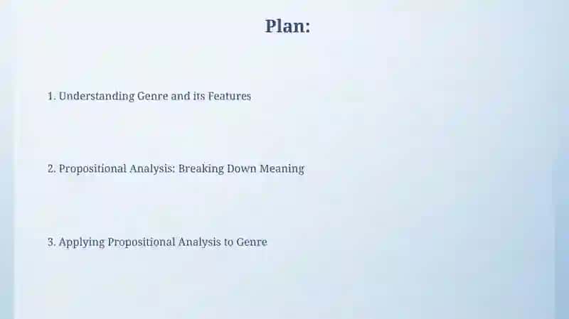 Genre and Propositional Analysis 2