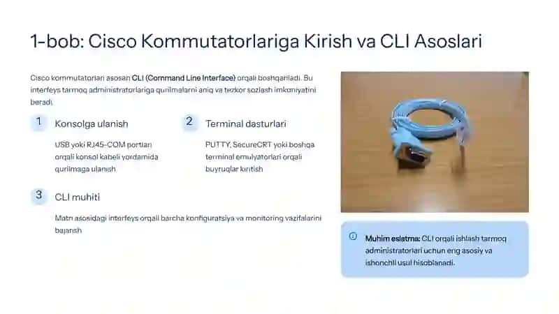Cisco Kommutatorlari CLI va LAN Tarmog'ini Loyihalash 2
