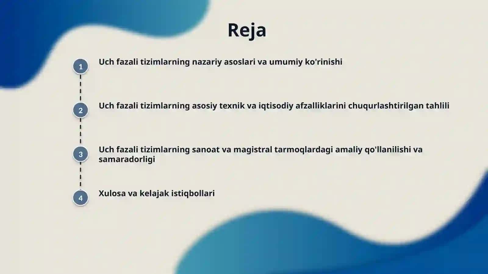 Uch fazali tizimlarning afzalliklari 2