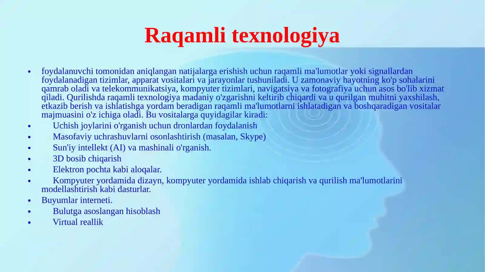 Raqamli Texnologiyalarning Qo‘llanish Sohalari 2