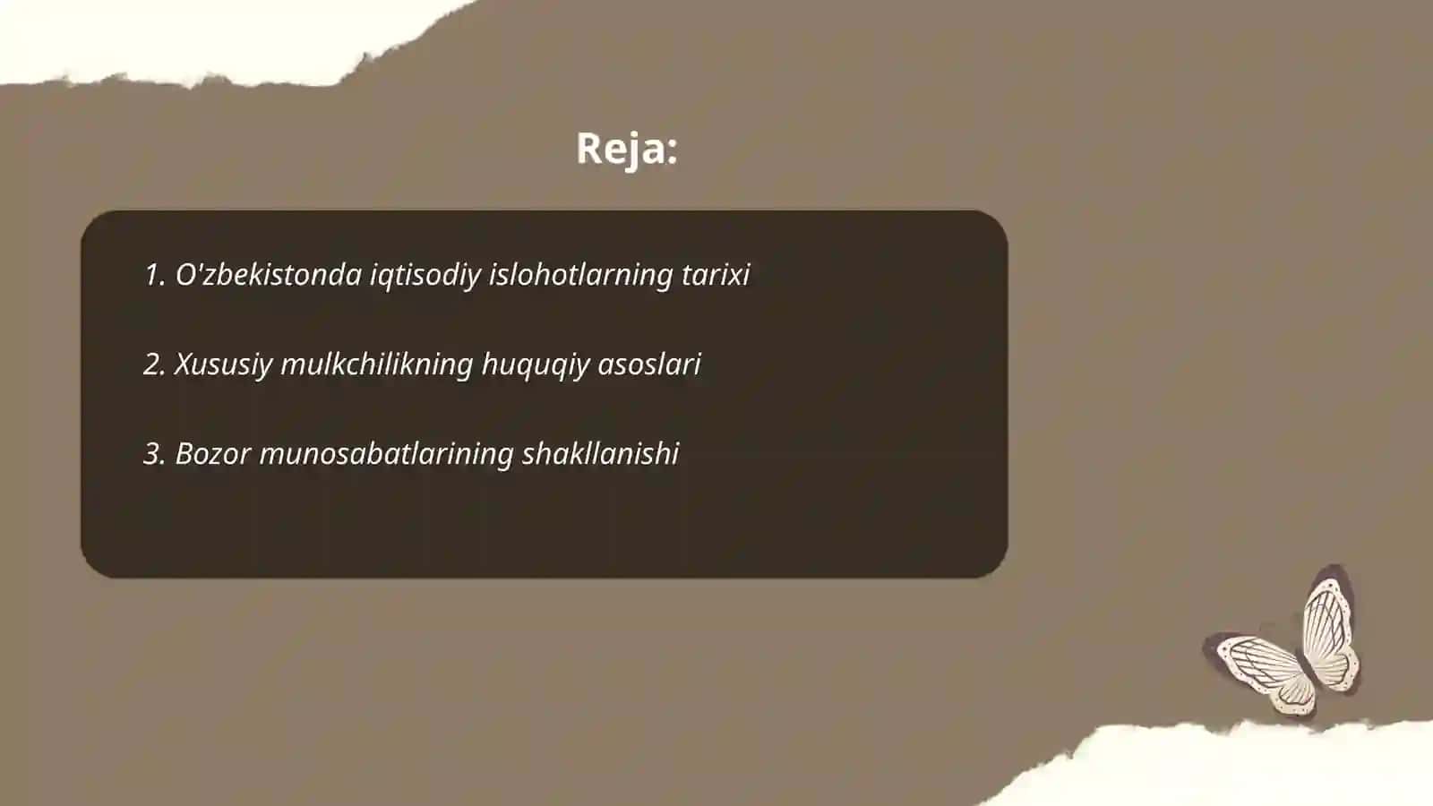 Iqtisodiy xususiy mulkchilikning shakllanishi 2