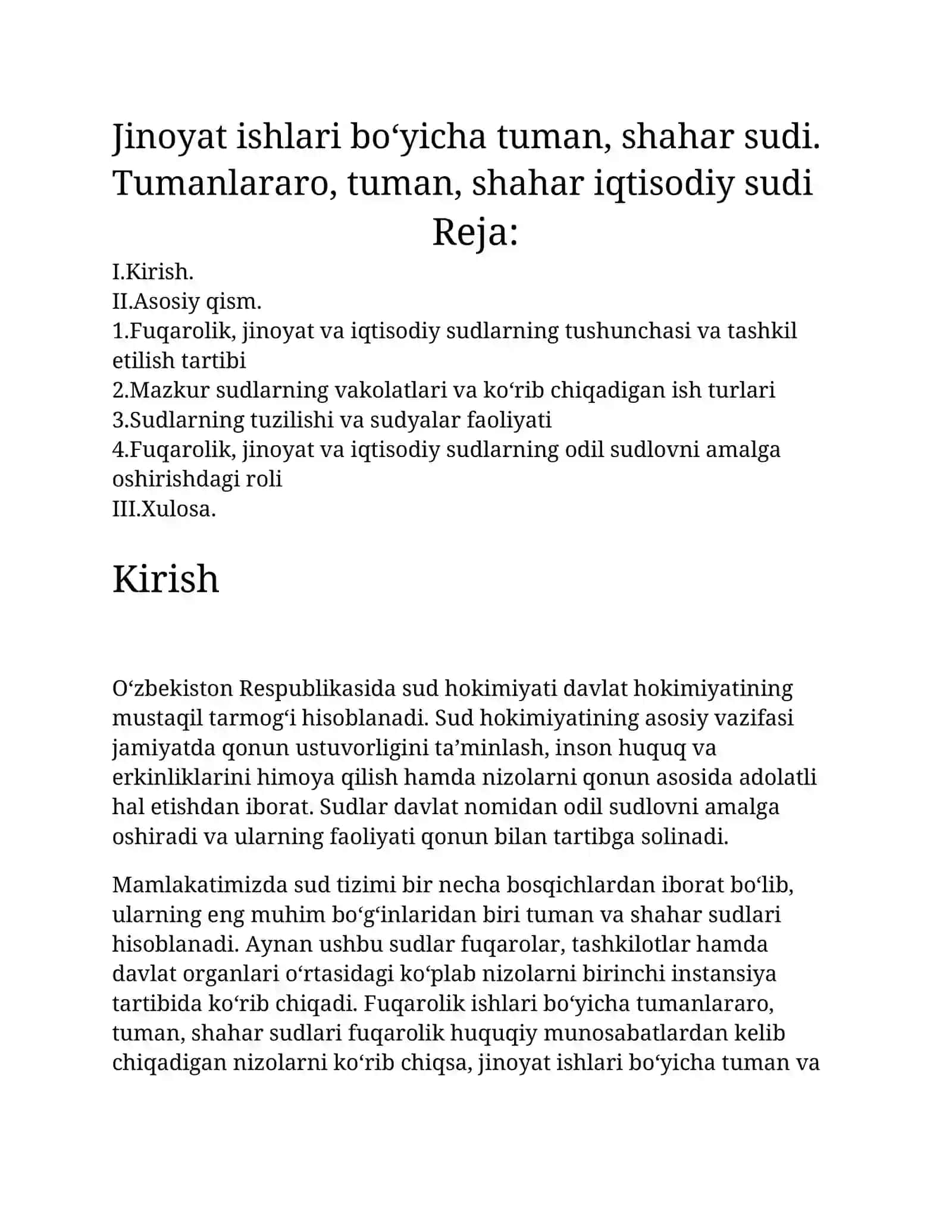 Fuqarolik ishlari boʻyicha tumanlararo, tuman, shahar sudi 2