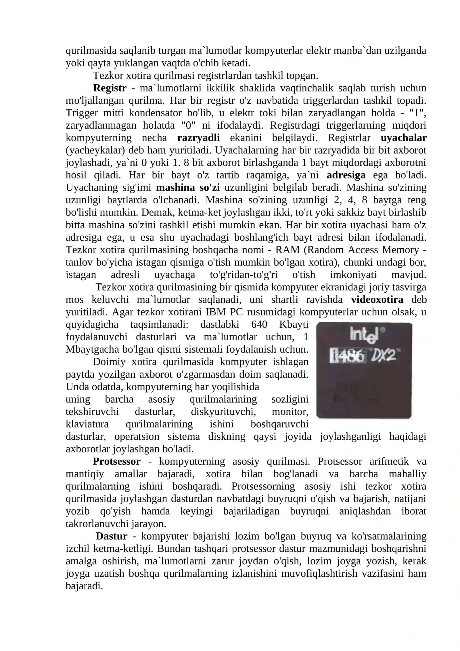 Shaxsiy kompyuterning asosiy qurilmalari 2