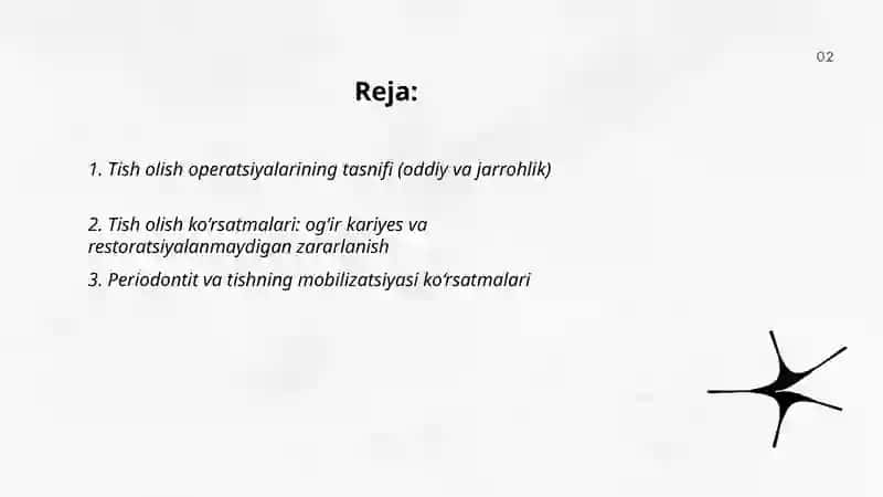 Tish olish operatsiyalari 2
