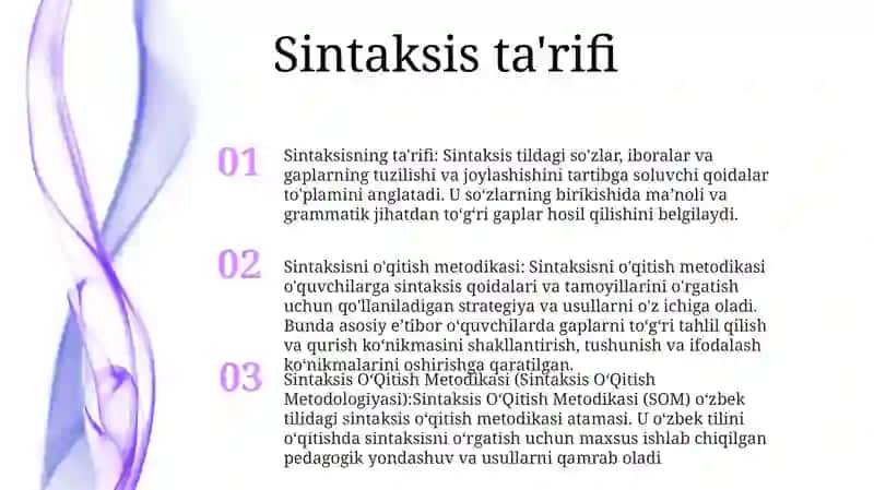 Sintaksis O'Qitish Metodikasi 2
