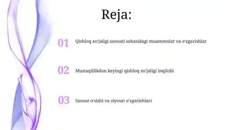 Mustaqillikdan keyingi qishloq xo'jaligi inqilobi 2